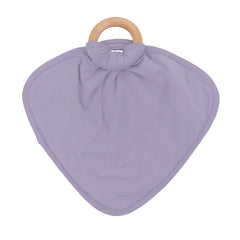 Lovey in Taro with Removable Wooden Teething Ring