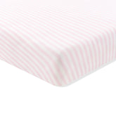 Crib Sheet in Small Sakura Stripe