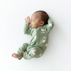 Zippered Romper in Silly Goose