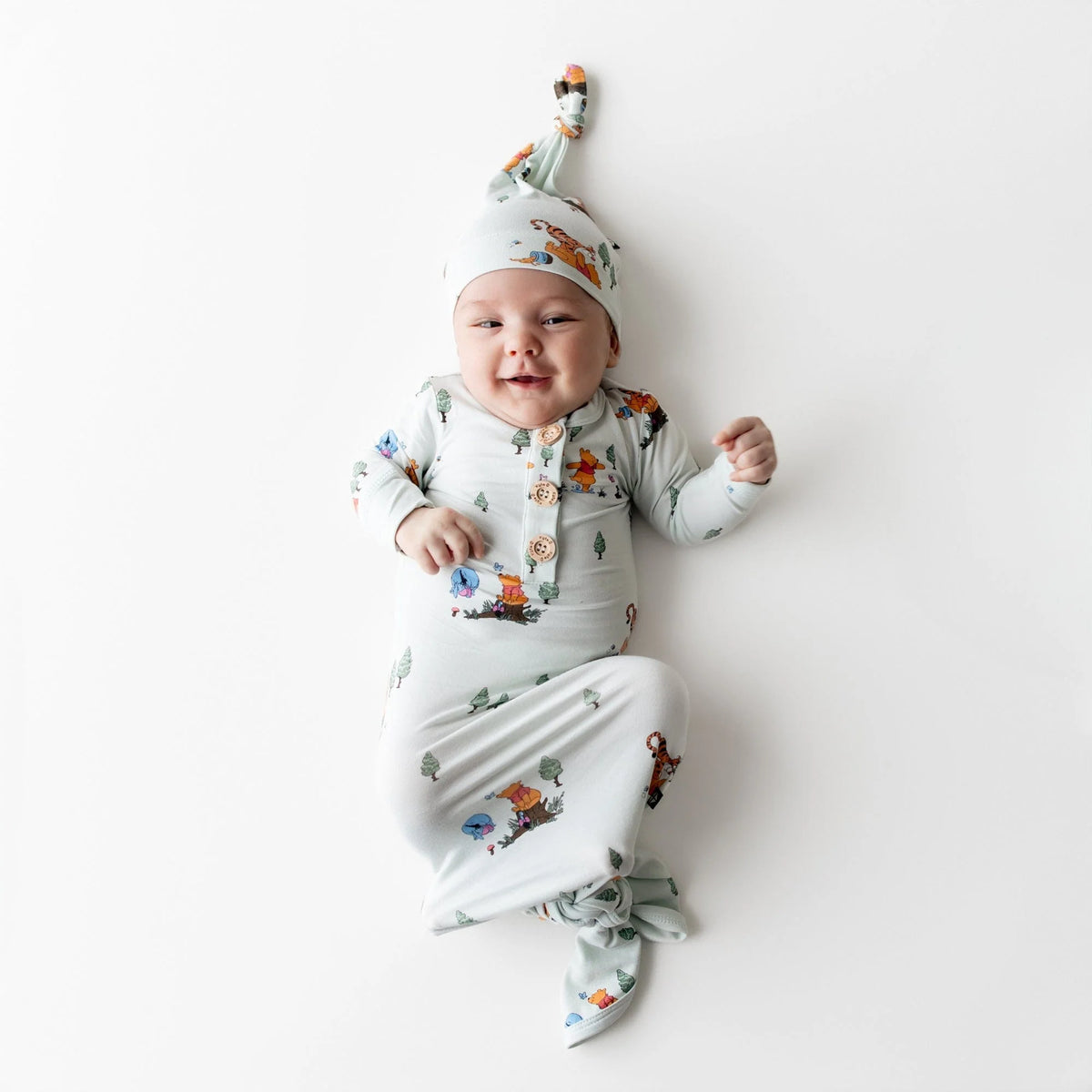 Knotted Gown with Hat Set in Winnie the Pooh Hundred Acre Wood